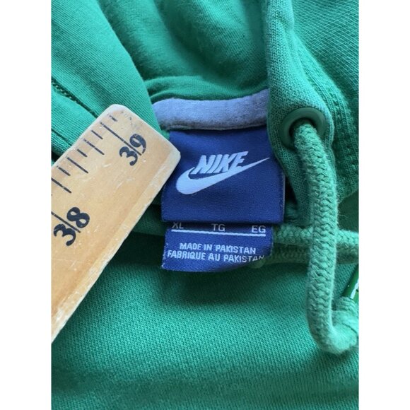 Vintage Y2K Nike Mini Swoosh Green Hoodie Sweater Sports Gym Basketball XL - Picture 10 of 12